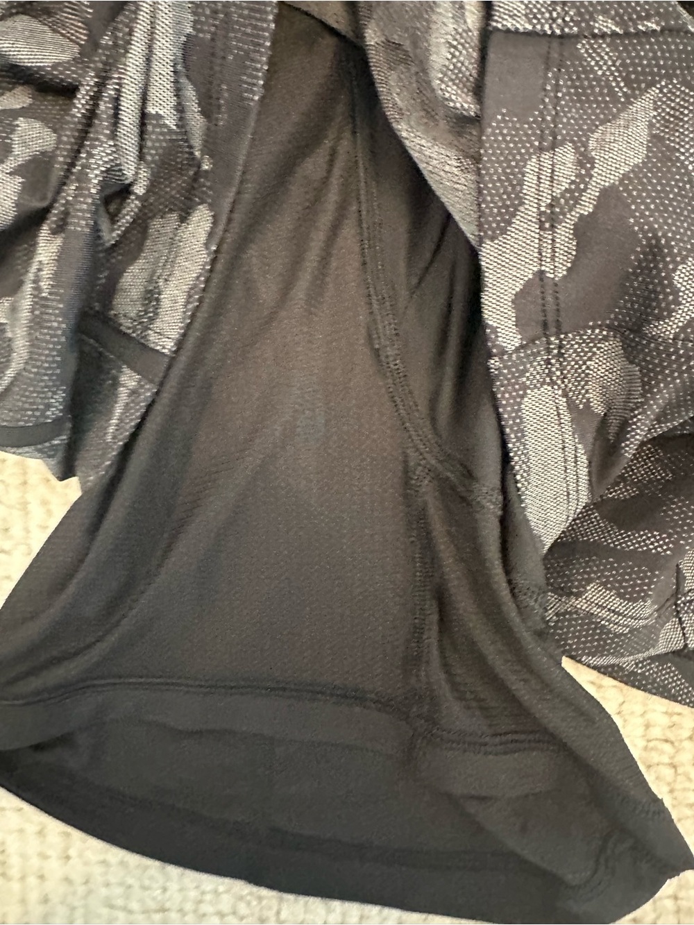 lululemon Men’s Pace Breaker 9” Lined Variegated Mesh Camo Black - Picture 5 of 6